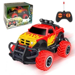 Remote Control Mini Monster Truck 4-Way RC Car Off-Road Toy Set Bold Flame Toy - Picture 1 of 11