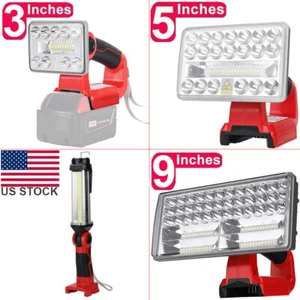 9W 18W 35W 40W Cordless LED Work Light for Milwaukee Battery Portable Flashlight - Picture 1 of 20