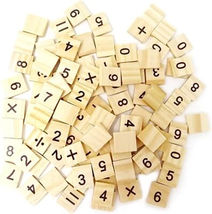 Honbay 100PCS Piastrelle Scarabeo in Legno Numeri Simboli per Artigianato... - Foto 1 di 2