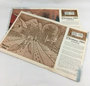 Vintage Doodle Page Weihnachten 1900 Teile 1 & 2 Serie 1C Pg 10-11 Leder Craftool - Bild 1 von 8