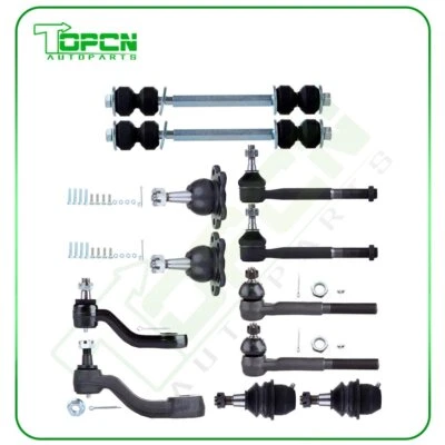 12x Front Ball Joints Sway Bar Tie Rod End For 1995-1999 Chevrolet K1500 K2500 - Image 1 of 4