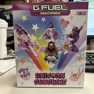 GFUEL Six Siege Unicorn Sunshine Collector's Box + Doodlez Shaker + Tub G FUEL - Picture 1 of 4