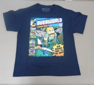 Camiseta juvenil Minecraft Tales from the Overworld azul marino L - Imagen 1 de 1