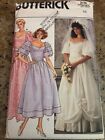 🌸 BUTTERICK #3137-LADIES OFF SHOULDER-SWEETHEART NECK BRIDAL GOWN PATTERN 16 FF