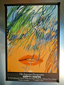 Ingemar Bergmann Film "Szepti I Krzyki 1974, 98 x 69 cm Plakat Polen - Bild 1 von 1