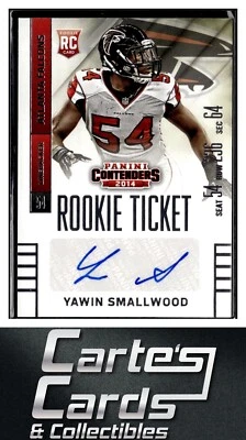 Yawin Smallwood 2014 Panini Contenders #187a Atlanta Falcons Rookie Auto - Image 1 of 2