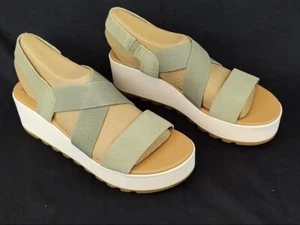 Slingback donna Sorel Cameron forma piatta... Taglia 10,5 safari, sale marino nuovo con scatola - Foto 1 di 6