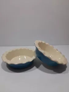 2 x Crofton Scallop Edged Ceramic Glazed Mini Pie/Tart Dishes **Excellent** - Picture 1 of 7
