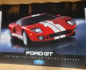 2005 Ford GT Red/White "The Pace Car" Muscle/Sport Car Double Sided Poster - Picture 1 of 23