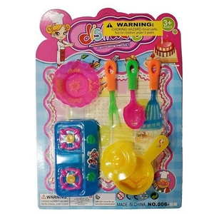 Multicolor Cooking Kitchen Play Set Toy 8 Piece Set New - Picture 1 of 1