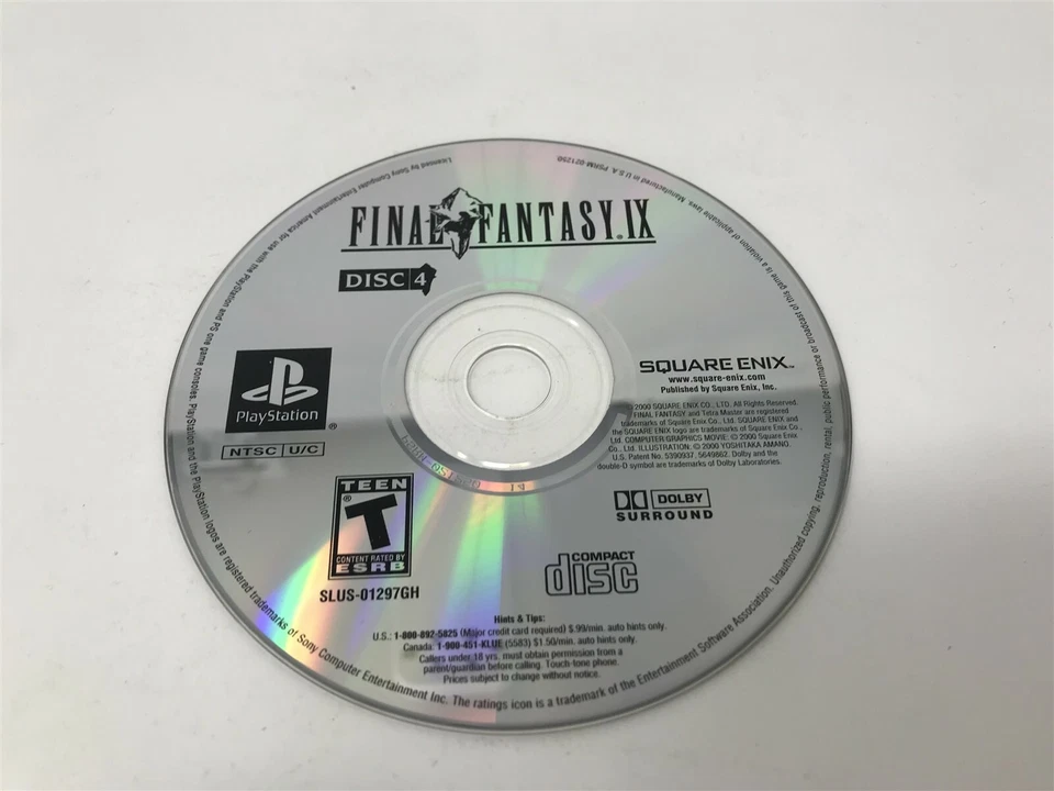 FINAL FANTASY IX Reprint Disc 4 - Sony Playstation 1 PS1 PSX - Game Disc Only - Image 1 of 1