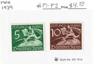 Germany / German Empire #P1-P2 "Newspaper Stamps" MNH 1939 - Picture 1 of 1