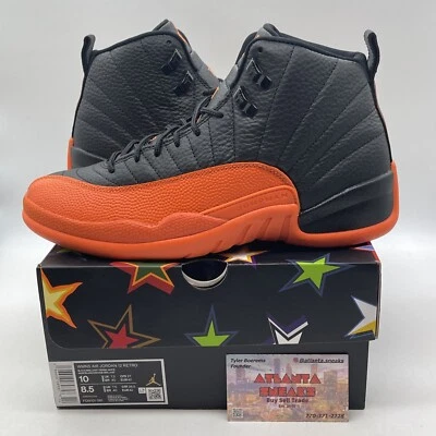 Talla 10W - Air Jordan 12 Retro Naranja Brillante Cuero Negro (FD9101-081) Foto 1 de 4