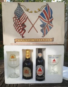 Atlantic Alliance Premium Beer Bottles and Glasses BASS & STROH Presentation Box - Picture 1 of 15