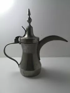 Vintage Old Bedouin Arabic Dallah Brass Copper Small Coffee Pot دلة عربية - Picture 1 of 12
