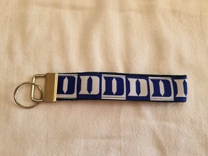 Handcrafted NCAA Duke University Blue Devils Key Chain Wristlet - Picture 1 of 1