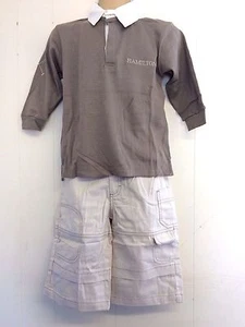 Lovely Beige Rugby Style Top Shirt & Trousers by Hamilton Age 3 or 4yrs - BNWT! - Picture 1 of 6