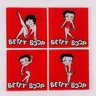 Set of 4 Betty Boop Red Glass Collectible Coasters Poses 2009