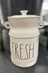 Nueva jarra de leche fresca blanca Rae Dunn decoración bote línea agrícola granja - Imagen 1 de 9