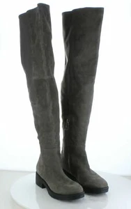 Eileen Fisher Loft GRAYISH / BROWN Nubuck Leather OTK Boots Women's 6.5 $398 - Picture 1 of 6
