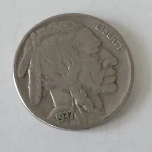 1937 Buffalo Nickel  Philadelphia Mint Fine Fair condition Circulated - Picture 1 of 2