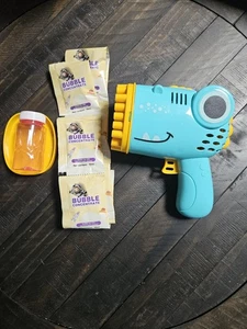 40 Hole Dinosaur Bubble Handheld Machine,Electric Bubble Gun Outdoor Blue - Picture 1 of 1