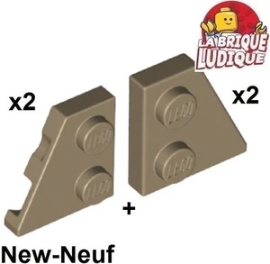 Lego Wedge Plate 2X2 Right + Left Dark Tan 24299 24307 - Picture 1 of 1