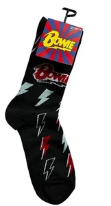 NUEVO ~ MERCANCÍA OFICIAL ~ LOGO "BOWIE" ~ CALCETINES MUJER TALLA ÚNICA ~ TALLA 6-9.5 - Imagen 1 de 2
