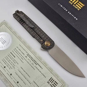 WE Charith Ltd Ed Tiger Stripe Frag Milled Titanium 2.98" CPM-20CV WE20056B-2 - Picture 1 of 19