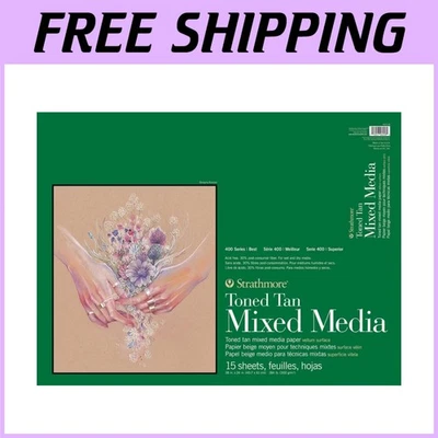 Almohadilla de medios mixtos Strathmore serie 400 bronceada tonificada Foto 1 de 4