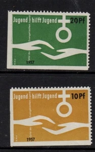 Deutsche Wohlfahrtsmarken - "Jugend hilft Jugend" 1957 Evangelische Jugendorganisation - Bild 1 von 1
