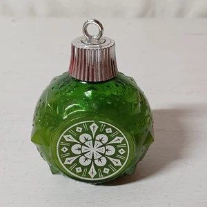Vtg Avon Christmas Plastic Ornament 5 Oz Bubble Bath Green Partial 4" H  - Picture 1 of 4
