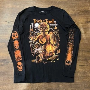 Sam Trick 'r Treat Long Sleeve T-Shirt Halloween Night - Size Large Cavity Color - Picture 1 of 8