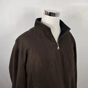 Joseph Jos A Bank 2XL Full Zip Jacket w/ Removable Flannel Lining Brown Poly - Picture 1 of 8