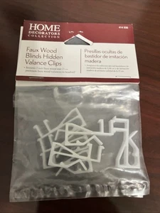 2x Home Decorators Collection Faux Wood Blind Hidden Valance Clips 4 Pack - Picture 1 of 2