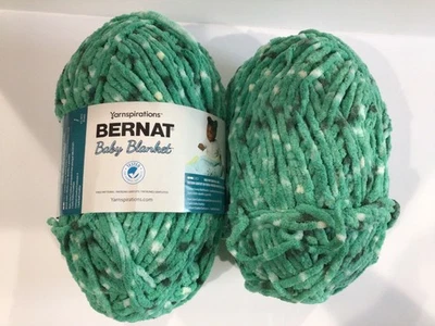 Bernat Baby Blanket Yarn 10.5 oz, Lot of  2 Skeins, Dino Dot - Image 1 of 3