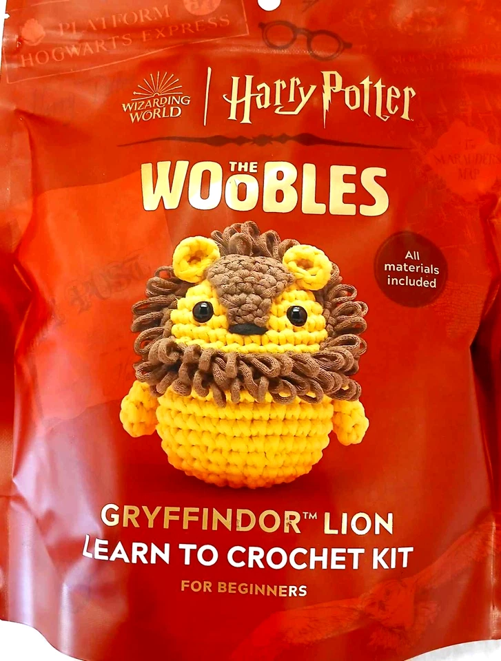 The Woobles Harry Potter GRYFFINDOR LION Learn To Crochet Kit For Beginners