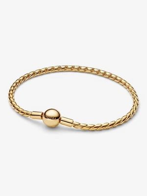 NUEVO DISEÑO Pandora Momentos Cierre Redondo 14k Chapado en Oro Pulsera 564028C00 Foto 1 de 4