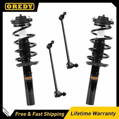 Front Struts + Sway Bar for Volkswagen Jetta Beetle Golf Eos 55mm Lower Housing Foto 1 de 4