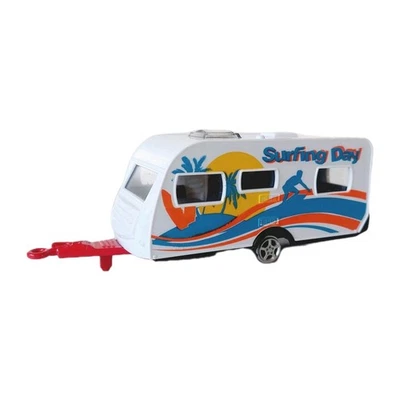 Retro Style Surfing Day Caravan Camper Welly Diecast Model - image 1 of 4