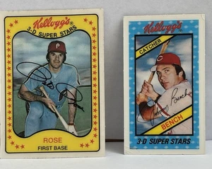 1978 Kellogg's 3-D Super Stars - Pete Rose & Johnny Bench Mini - Reds & Phillies - Picture 1 of 3