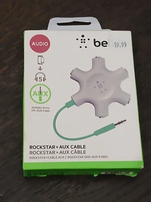 Cable divisor de auriculares de audio Belkin RockStar 5-Jack 3,5 mm #F8Z274BT Foto 1 de 2