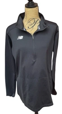 Camisa para correr New Balance 2XL media cremallera negra con bolsillo con guante ropa deportiva usada en excelente estado Foto 1 de 4