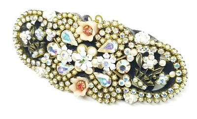 Pinza de pelo Michal Negrin romántica hecha a mano cristales talla grande 182130 Foto 1 de 4