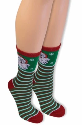Divertidos CALCETINES NAVIDAD SANTA CLAUS Adultos Niños Rojo Verde Feo Suéter Accesorio Foto 1 de 3