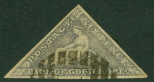 SG 7c Cape of good hope 6d slate-lilac. Very fine used, full-large margins... - Picture 1 of 1