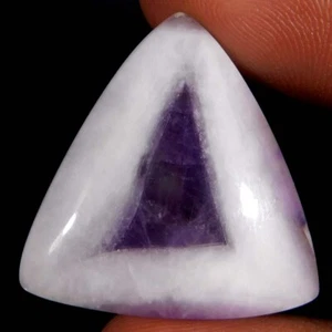Natural Purple Amethyst Lace Agate Triangle Cabochon 27.20Cts. Loose Gemstone - Picture 1 of 3