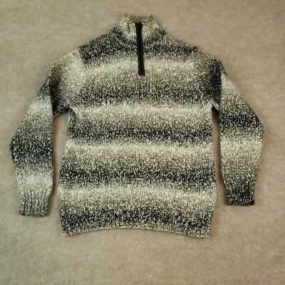 Suéter Vintage Gap Mujer Gris Medio 1/4 Cremallera Pullover Manga Larga Cuello Simulado Foto 1 de 4