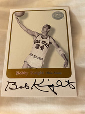 2001 Bob Knight Fleer Greats of the Game Player Autograph Card