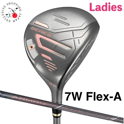 HONMA BERES Feminino Preto 2024 Madeira Fairway 7W ARMRQ FX Eixo Flex A Limitado MTO - Imagem 1 de 4